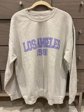 Anthropologie Grey Los Angeles 1981 City Sweatshirt Sz Small
